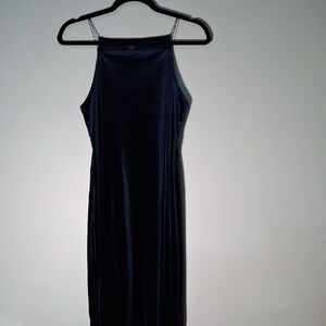 Forever 21 Navy Velvet Midi Dress